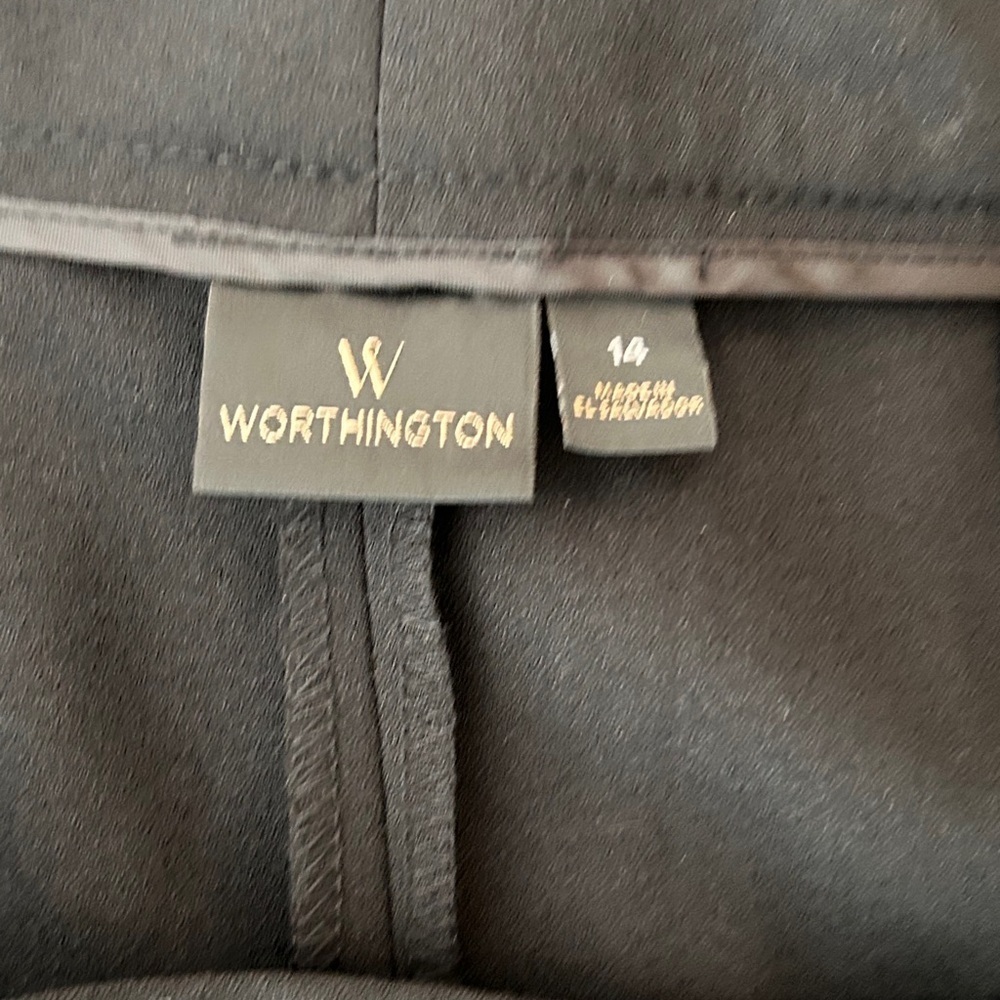 Worthington Wide Leg Black Trousers 14 - Picture 4 of 7